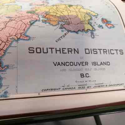 Southern Districts of Vancouver Island and adjacent Gulf Islands, B.C. Map