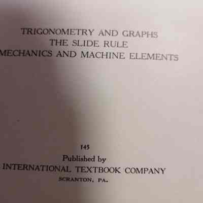 Trigonometry and graphs. The slide rule. Mechanics and machine elements