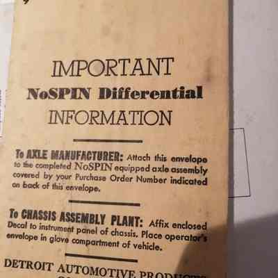 NoSPIN differential information