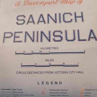 Davenport map of Saanich Peninsula