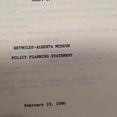 Policy planning statement. Draft 1