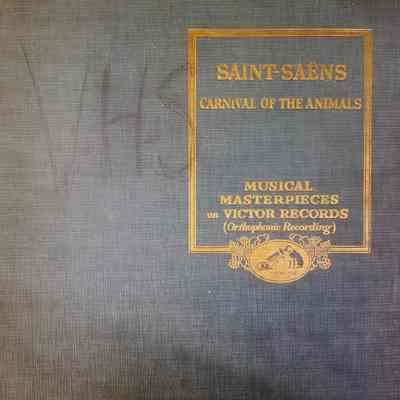 Album - 78rpm Record, Shellac - Saint-Saëns Carnival Of The Animals - Leopold Stokowski And The Philadelphia Orchestra – 1941 - Victor M-71 - Victoria High School (2021)