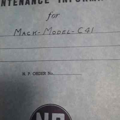 Maintenance information for Mack-Model-C41