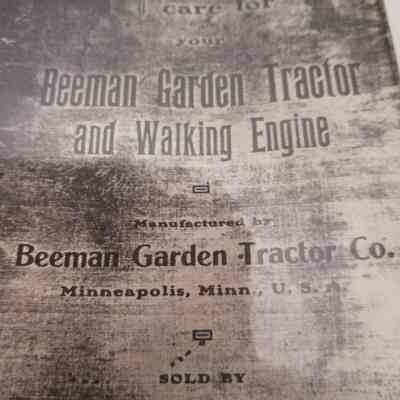 Beeman garden tractor and walking engine