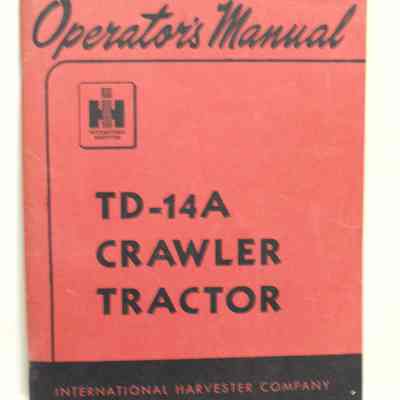 Operator's manual. TD-14A crawler tractor.
