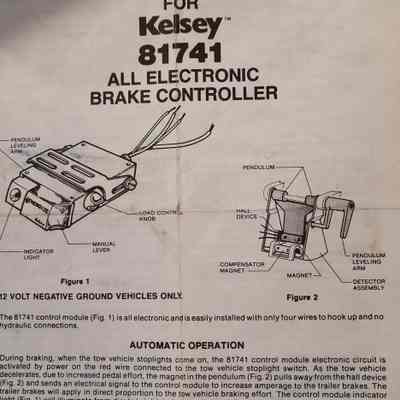 Installation instructions for Kelsey 81741 all electronic brake controller