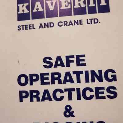 Safe operating practices and manual