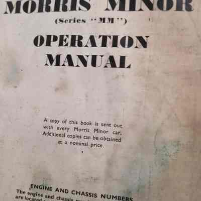 Morris Minor. Series MM. Operation manual.