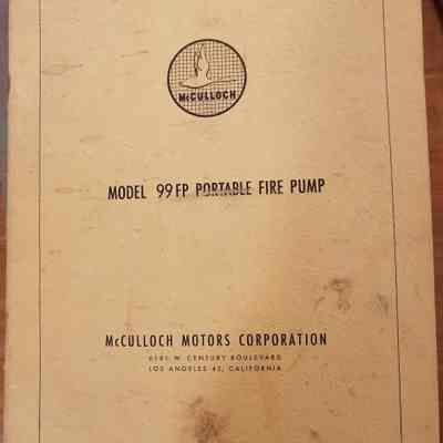 Model 99FP. Portable fire pump