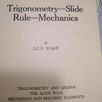 Trigonometry - slide rule - mechanics