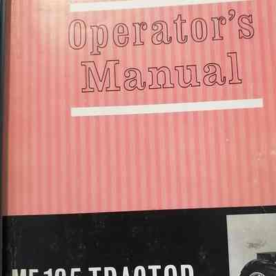 Massey-Ferguson. Operator's manual. MF165 tractor