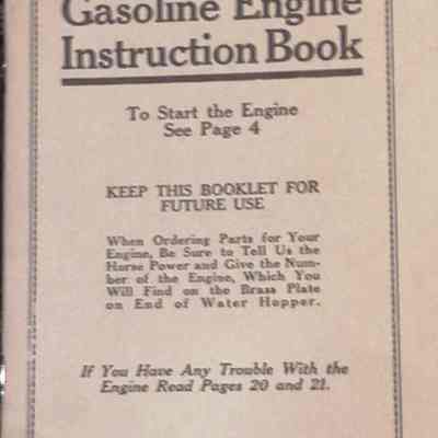Gasoline engine instruction book