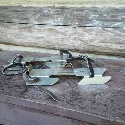 Strap on ice skates