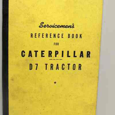 Servicemen's reference book for Caterpillar D7 tractor