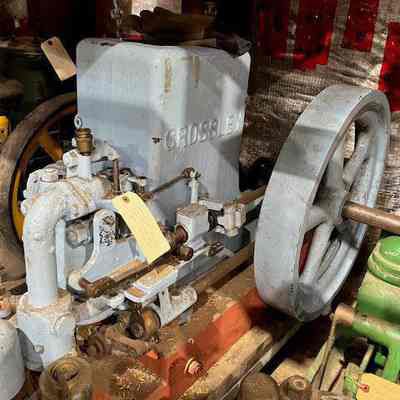 Crosley horizontal side shaft hit and miss engine with direct drive air compressor
