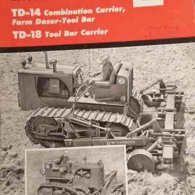 TD-14. Combination carrier, farm dozer-tool bar. TD-18 tool bar carrier