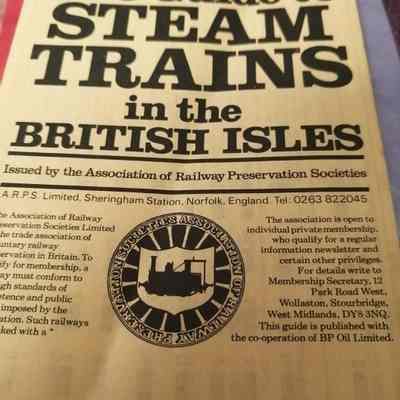 Leaflets about British steam trains
