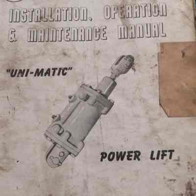 Installation, operation and mainteance manual. Uni-Matic power lift.