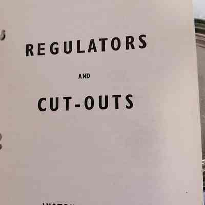 C.A.V. Regulators and cut-outs. Instruction book.