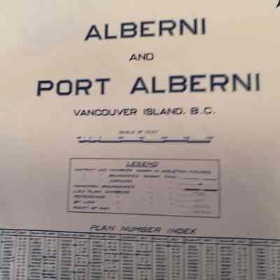 Alberni and Port Alberni, Vancouver Island, B.C. Map