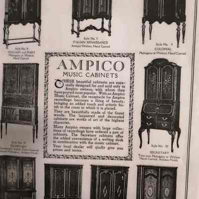 Ampico music cabinets