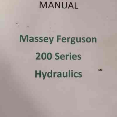 Massey Ferguson. Manual. 200 series. Hydraulics
