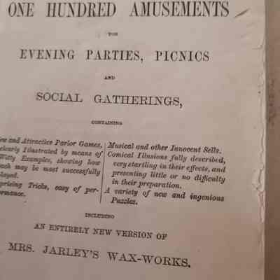One hundred amusements for evening parties, picnics, and social gatherings