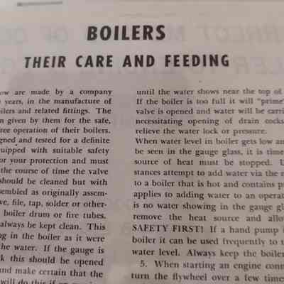 Boilers. Their care and feeding