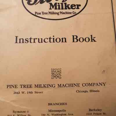 Surge milker. Instruction book