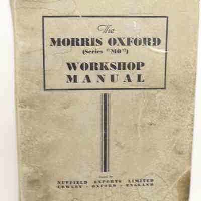 Morris Oxford workshop manual, Series "M0"