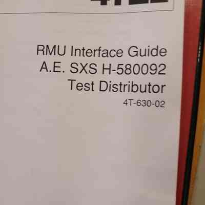 4TEL. RMU interface guide. A.E. SXS H-580092. Test distributor. 4T-630-02