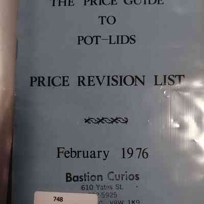 Price guide to pot lids