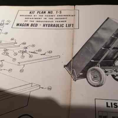 Kit plan no. 1-S. Wagon bed - hydraulic lift