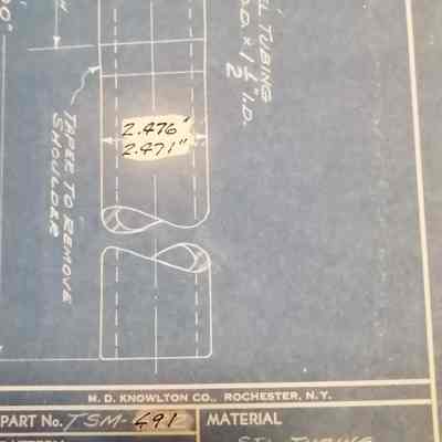 Mandrel, winding. Technical drawing