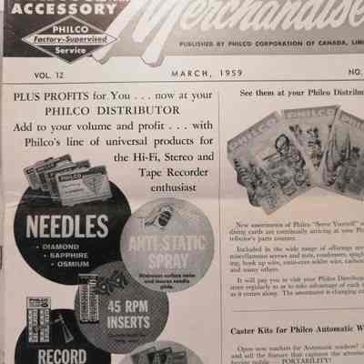 Philco service and accessory merchandise