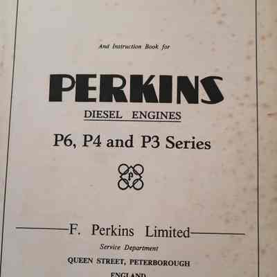 Workshop manual and instruction book for Perkins diesel engines. P6, P4 and P3 series