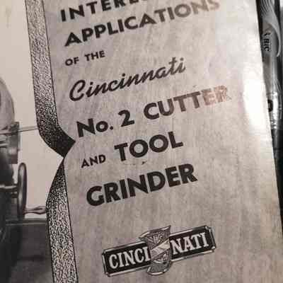 Interesting applications of the Cincinnati No. 2 cutter and tool grinder