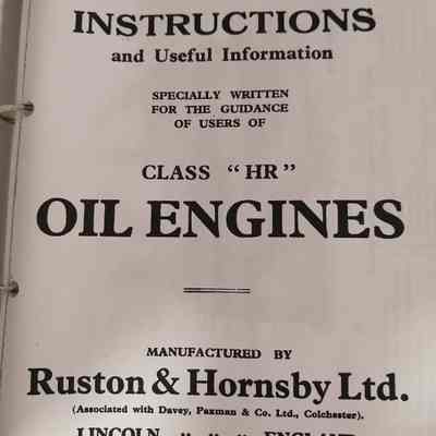 Instructions and useful information specially written for the guidance of users of class "HR" oil engines