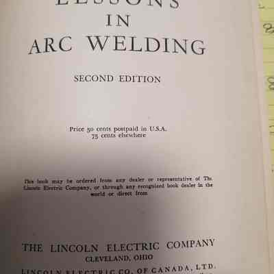 Lessons in arc welding