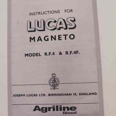 Instructions for Lucas magneto