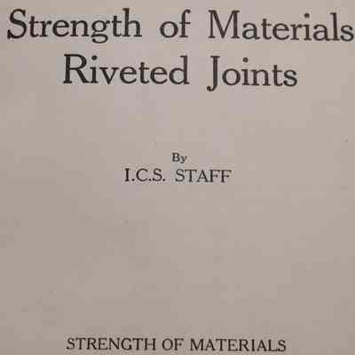 Strength of materiasl. Riveted joints