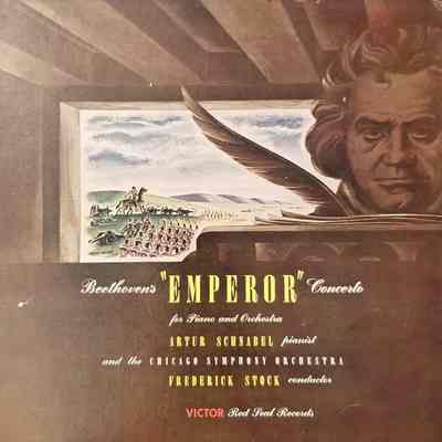 Album - 78rpm Record, Shellac - Beethoven's "Emperor" Concerto For Piano And Orchestra - Artur Schnabel And The Chicago Symphony Orchestra, Frederick Stock Conducting – 1950 - Victor Dm-939 - Victoria High School (2021)