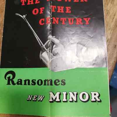 Mower of the century. Ransomes new minor