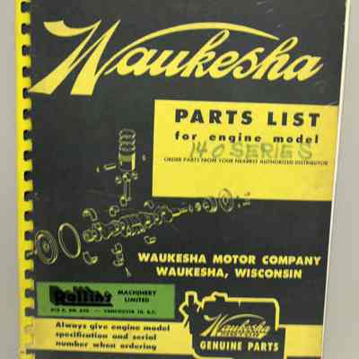 Waukesha parts list for engine model 140 Series.