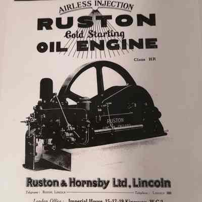 Airless injection. Ruston cold starting oil engine