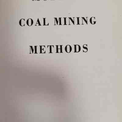 Modern coal mining methods