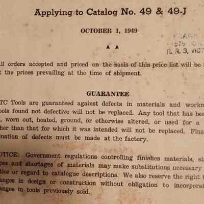 Canadian dealers net price list and numerical index. Applying to catalog no. 49 and 49 - J.