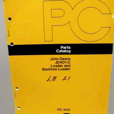 Parts catalog. John Deere JD402-C loader and backhoe loader