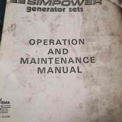 Simpower generator sets. Operation and maintenance manual