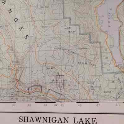 Shawinigan Lake. British Columbia. Map